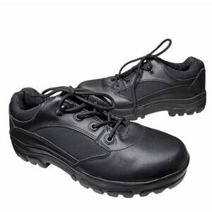 Die Hard Oxford Work Shoe 10.5 Black Leather Waterproof Slip Resistant Steel Toe